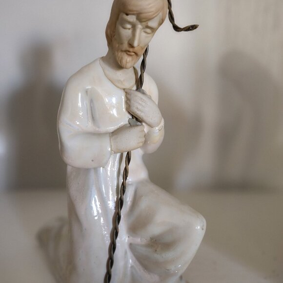 Three Piece Natural Tone Ceramic Holy Family Set - Picture 5 of 10